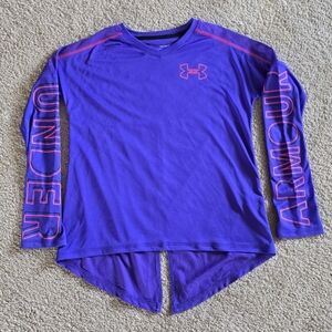 Under Armour Purple & Pink Girls' Long Sleeve Performance Tee